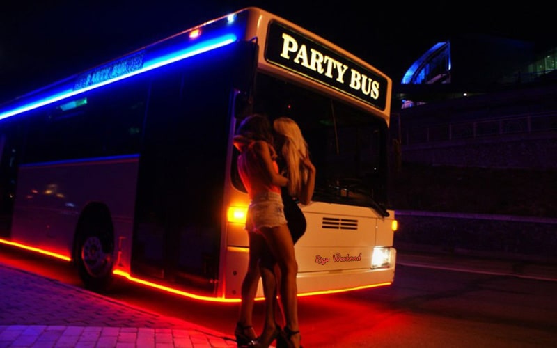 Party Bus with strippers in Riga